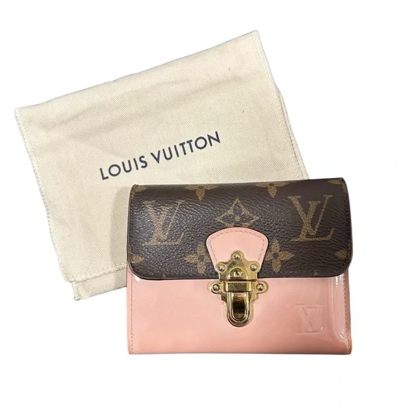Louis Vuitton Ballerine Pink & Monogram Leather Cherrywood Compact Bifold Wallet - Picture 12 of 15